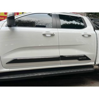 Ốp nẹp sườn, nẹp hông xe Ranger 2023 cao cấp mẫu nhựa 3D - Pedanauto