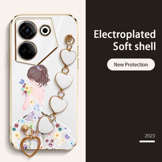 Ốp Điện Thoại Silicon Mạ Điện Họa Tiết Hoa Cho tecno camon 20 ck6 ck6n 20 pro 4g ck7n camon 20 pro 5g ck8n
