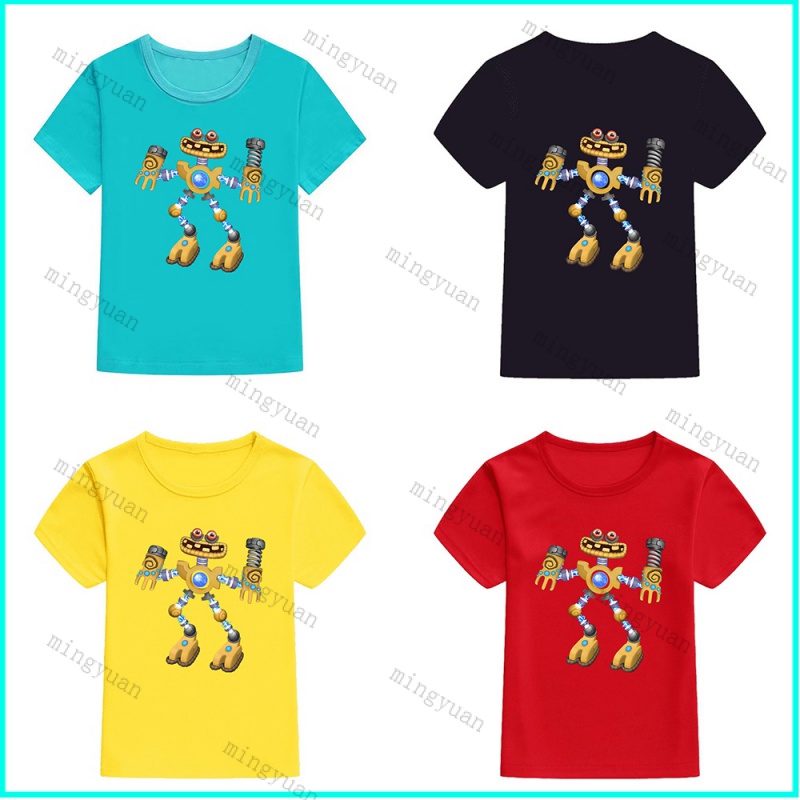 Áo Thun Tay Ngắn In Biểu Tượng Quái Vật Mingyuan My Sing Monsters Wubox Cho Thanh Thiếu Niên