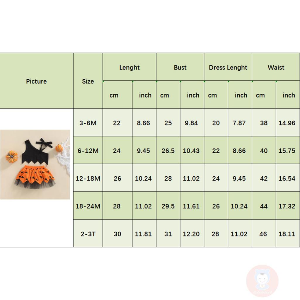 Laa6-áo crop Top Trễ Vai Buộc Dây Màu Trơn + Chân Váy Lưới Co Giãn Phong Cách halloween Cho Bé Gái