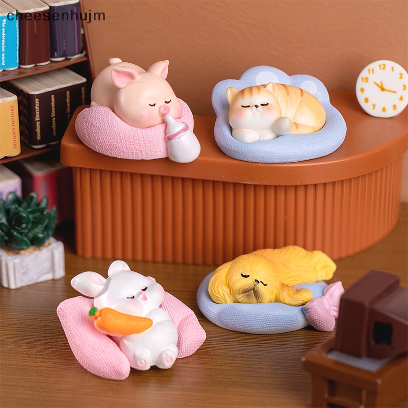 Mô Hình Heo Thỏ mini Bằng Nhựa resin Để Bàn Trang Trí Tiểu Cảnh