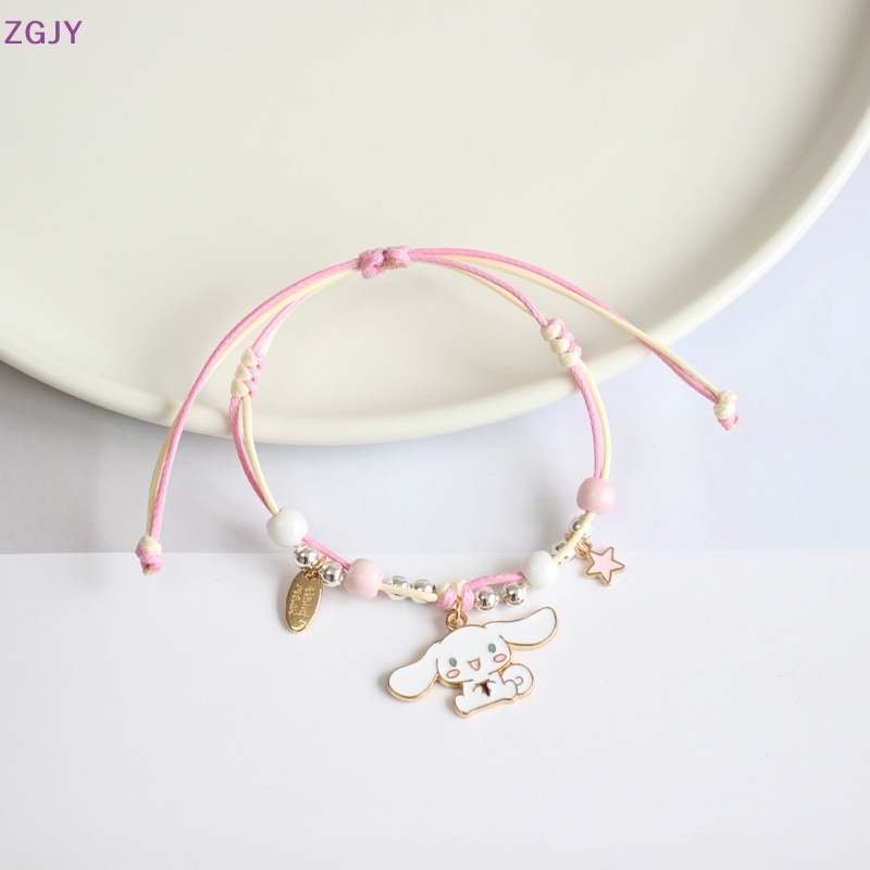 Vòng Tay Dây Bện Mặt Hình Hoạt Hình melody Cún yugui Nhật Bản Có Thể Điều Chỉnh Cho Cặp Đôi Bạn Gái Mới