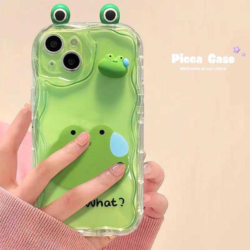 Ôp Điện Thoại Hình Chú Ếch 3d Dễ Thương Cho iphone 15 12 7plus 11 13 14 pro max xr 7 8 6 15 6s plus xs max x se 2020 Ốp