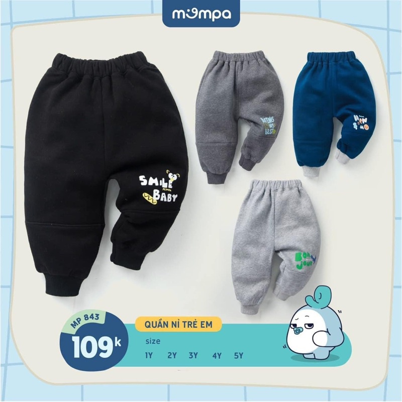 Bộ quần áo lẻ mompa thu đông cho bé dài tay