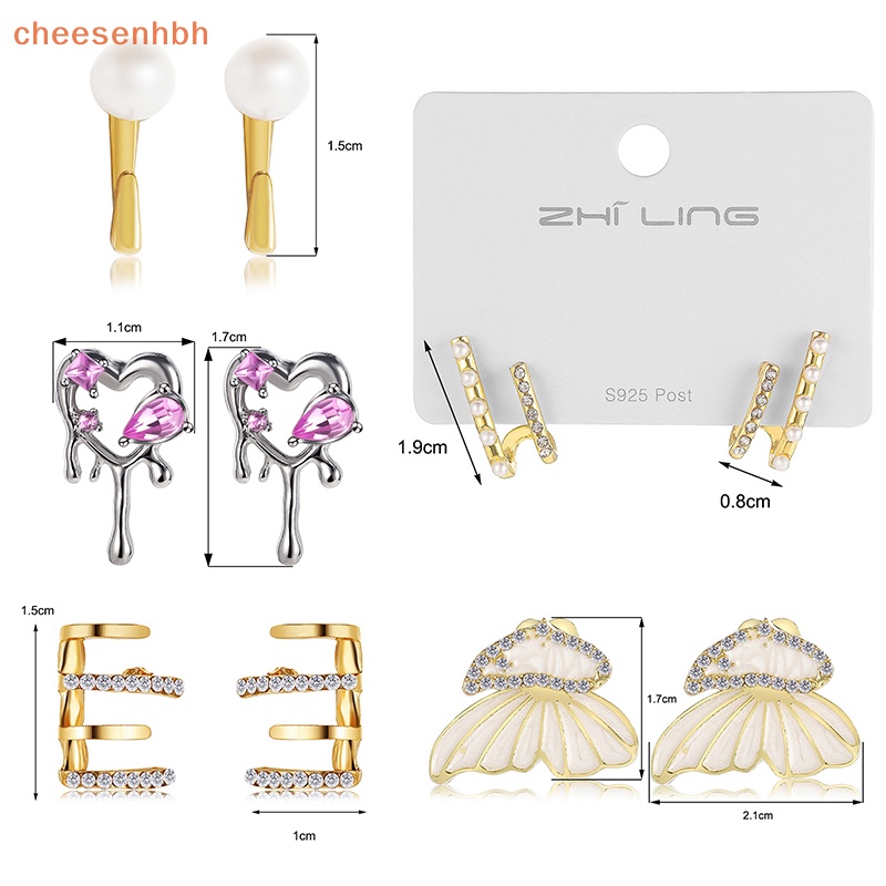 Chehbh Khuyên Tai Đính Đá zircon Ngọc Trai Sáng Bóng Độc Đáo Làm Quà Cưới vn