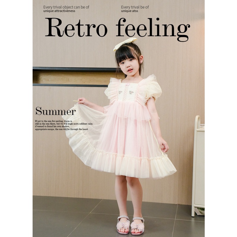 Xăng đan công chúa đính đá pha lê mẫu mới 2023 thời trang mùa hè cho bé gái