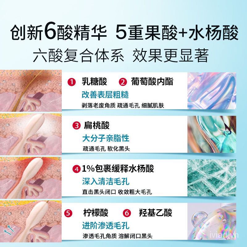 Tinh Chất Axit salicylic Trái Cây Loại Bỏ Mụn Đầu Đen Cho Da Mặt