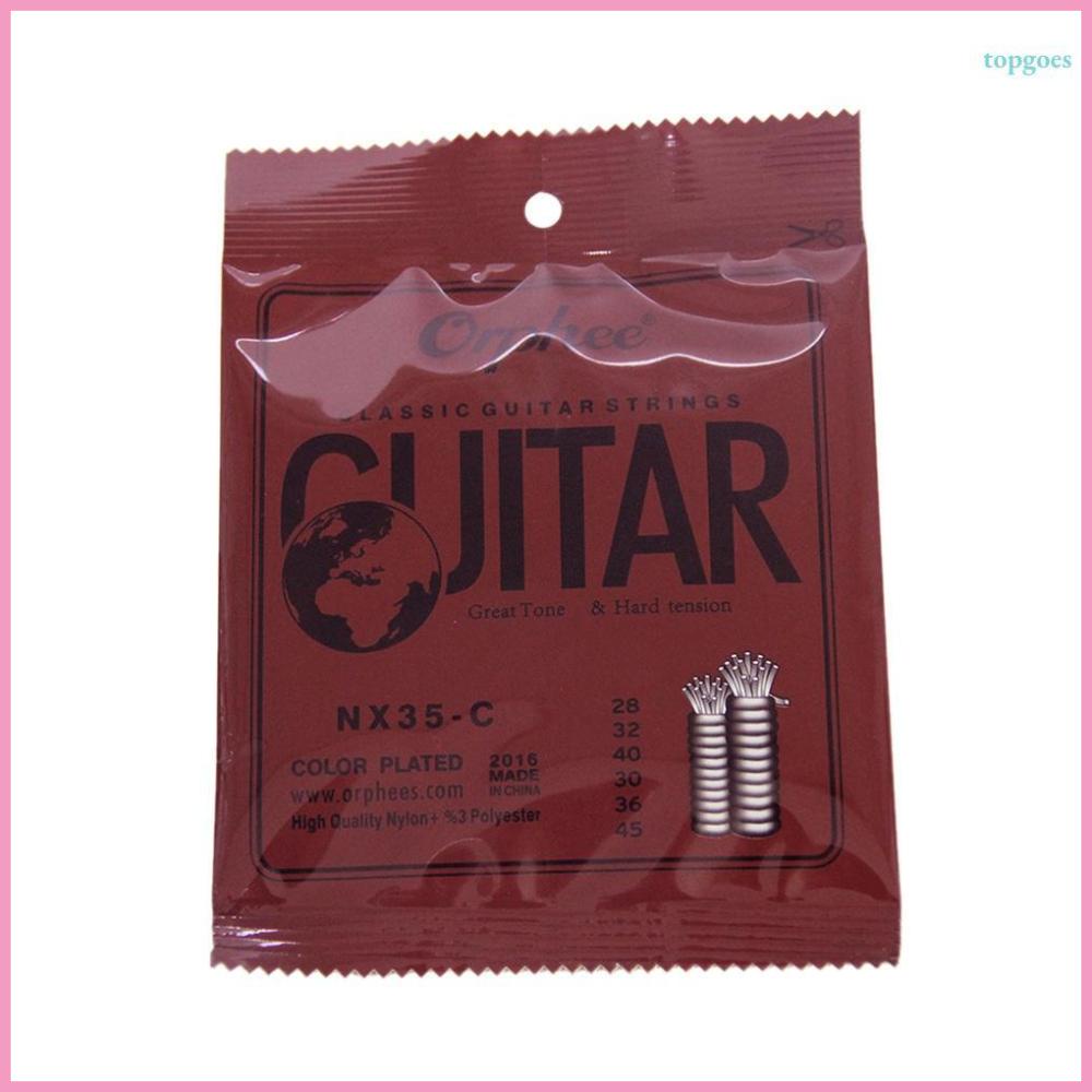 Orphee NX35-C Nylon Classical Guitar Strings 6pcs Full Set Replacement - Elevate Your Classical Guitar Playing with These Strings