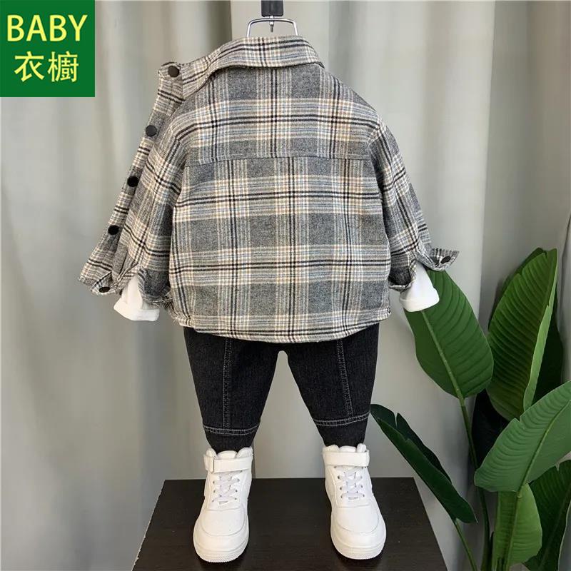 Áo Khoác Lót Lông Cừu Dày Dặn Phong Cách Thời Trang Thu Đông Mới 2023 Cho Bé Trai