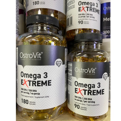 Dầu cá hàm lượng cao Ostrovit Omega 3 Extreme 90 - 180 viên