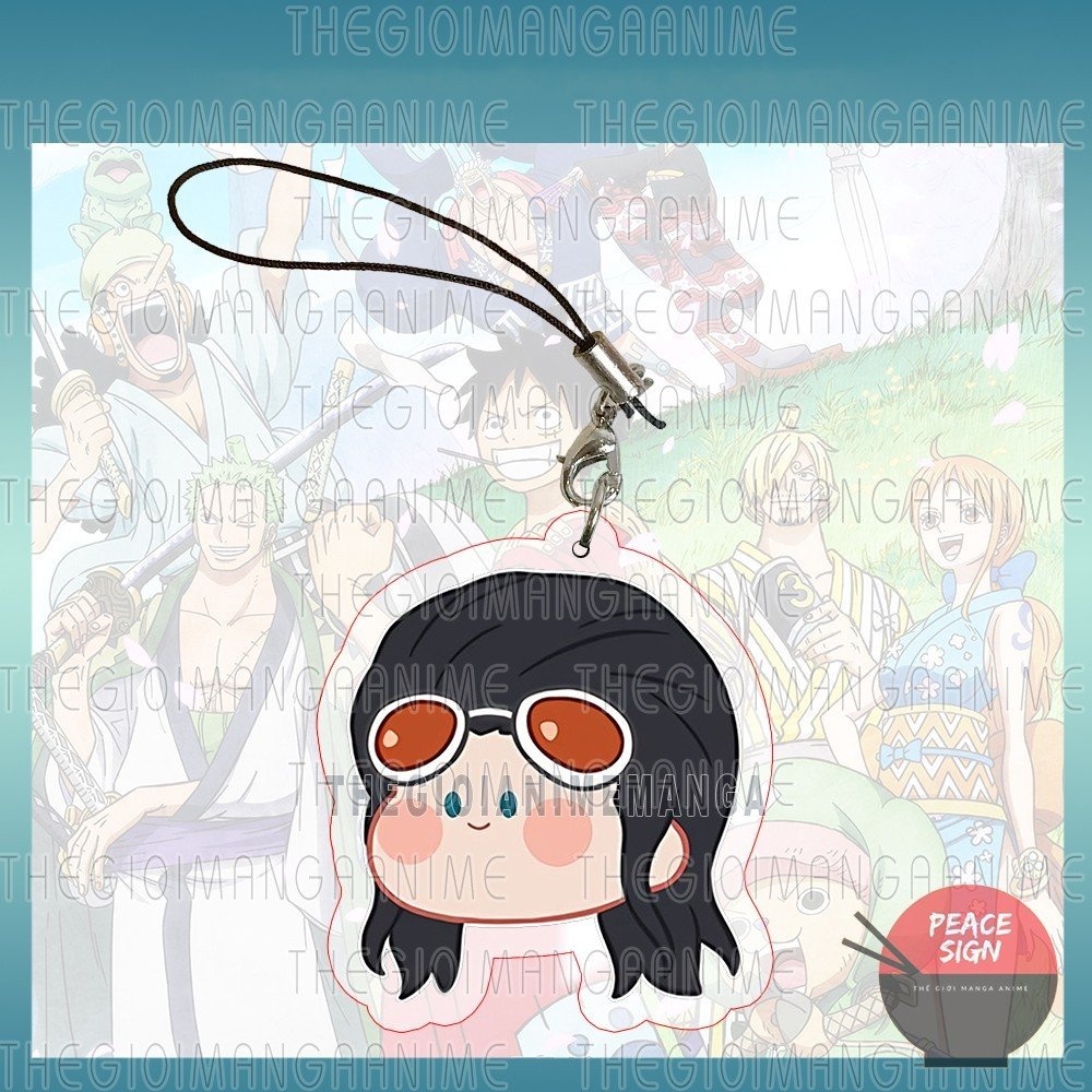 Móc dây treo điện thoại ONE PIECE in hình Đảo Hải Tặc anime mica trong acrylic móc khóa