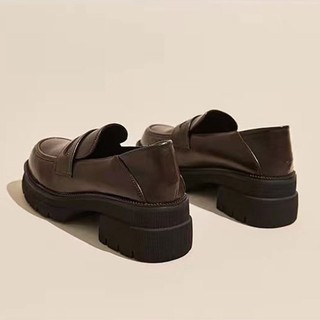 Giày Lười Da Phong Cách retro Anh Quốc