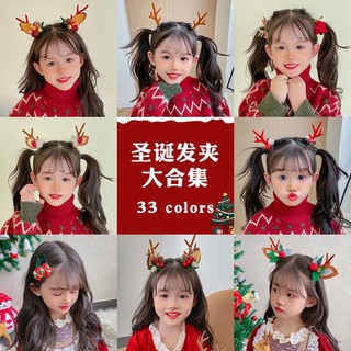 Kẹp tóc hình sừng tuần lộc giáng sinh dễ thương