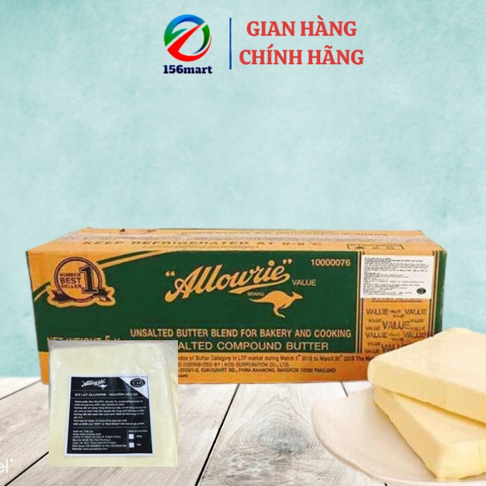 Bơ lạt Úc Allowrie 500g 1kg và 5kg