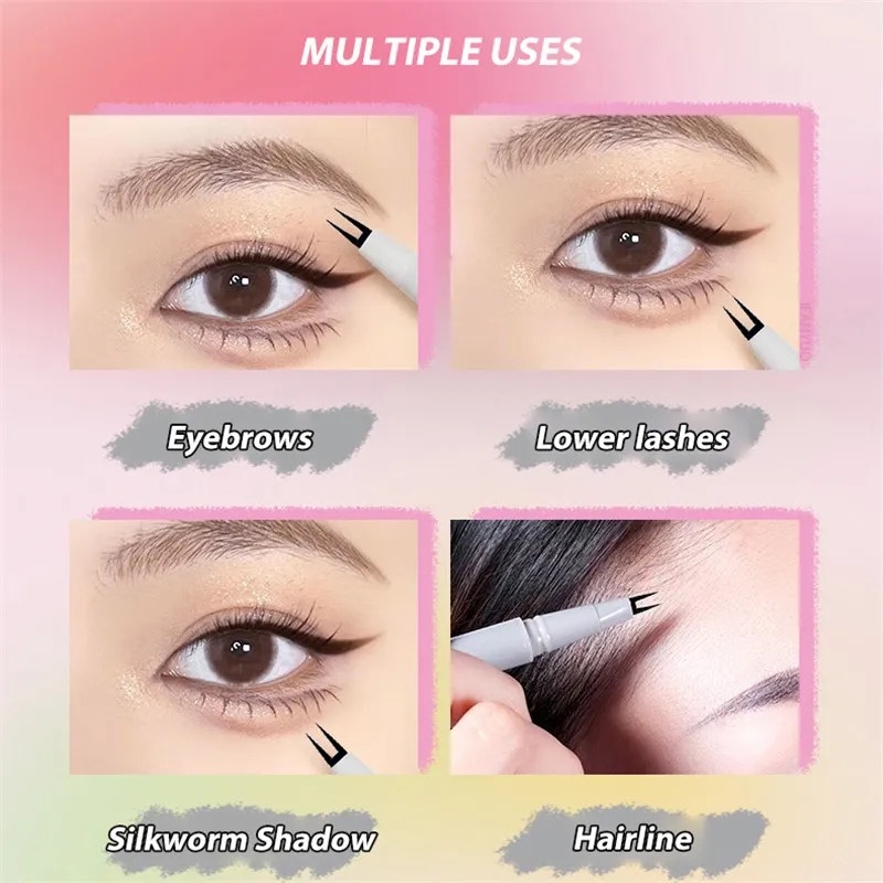 Bút Kẻ Mắt Dạng Lỏng 0.004mm Hai Đầu Siêu Mịn / Bút Kẻ Mắt / Tạo Khối Nhanh Khô Lâu Trôi Chống Thấm Nước / Lông Mi Tự Nhiên