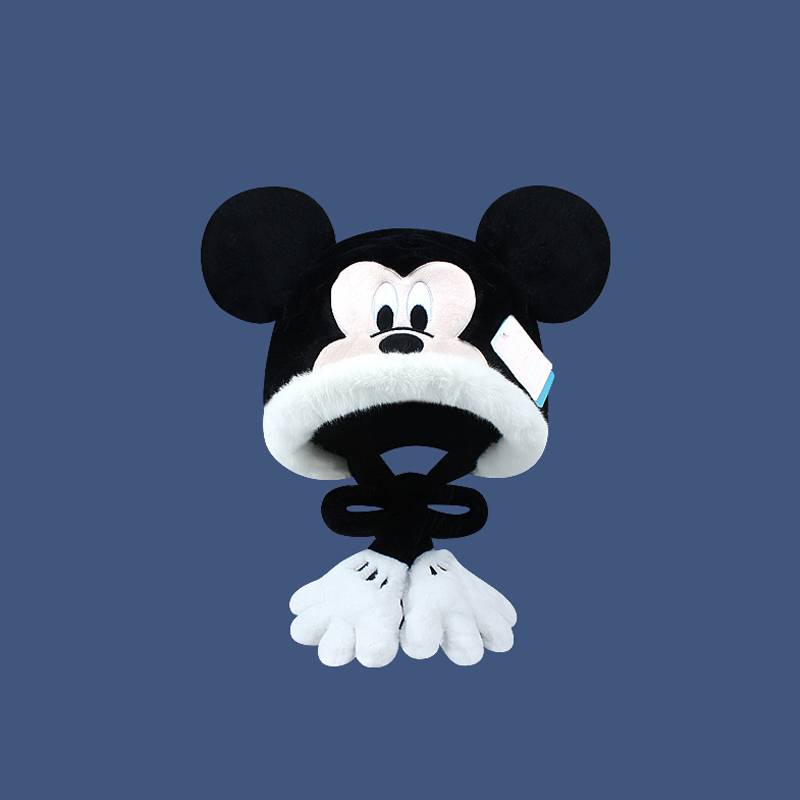 Disney Mũ Lông Xù Dày Dặn Ấm Áp Hình mickey minnie donald daisy Đáng Yêu