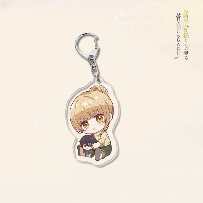 Móc khoá Anime The Angel Next Door Spoils Me Rotten Acrylic Key Ring Shiina Mahiru FujiMiya Amane Phụ kiện trang trí