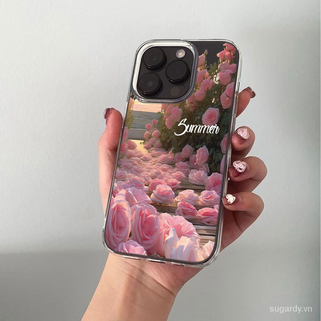 Ôp Điện Thoại Hình Hoa Hồng Cho iphone 15pro 15promax 14promax 13promax 11promax 15 14 13 12 11 pro max xr x xsmax 7 8 plus Ốp