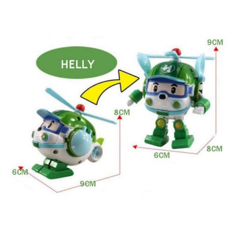 Chính Sách Robocar Máy Biến áp Đồ Chơi Xe Hơi Cho Trẻ Em Robot Kéo Lùi Mô Hình Nhân Vật Amber Roy Helly Jin Bé Lori