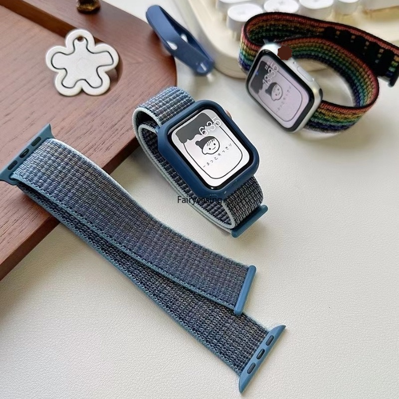 Dây Đeo nylon Cho Đồng Hồ Thông Minh apple watch ultra 2 se 6 5 4 3 49mm 45mm 41mm 44mm 9 8 7 38mm 42mm 40mm