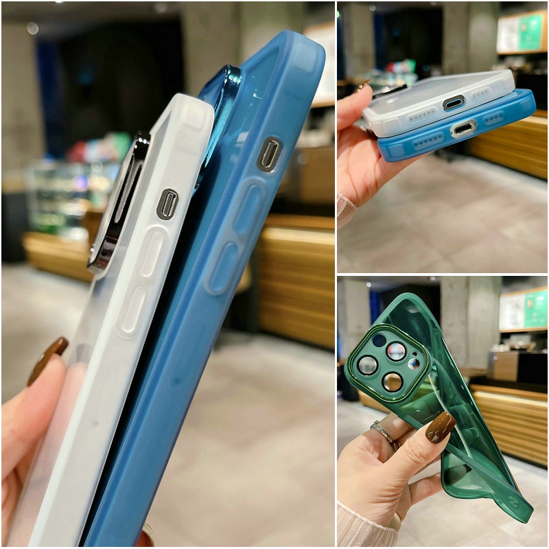 Ốp lưng Clear Samsung Galaxy A05 A05S A04 A04S A04E A03 A02S A03S Core A21S 4G 5G Candy with electroplate lens protector Tpu Fine Hole simple Anti-fall Shockproof Soft Thin Phone Case Cover MY 01