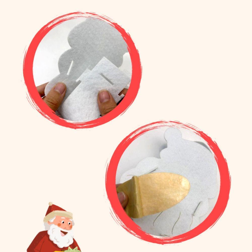Dingyifeng Túi Đựng Kẹo Giáng Sinh diy Bằng Vải Không Dệt Hình Nai montessori snowman diy