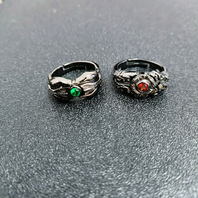 Kamen rider Nhẫn Màu Đen Hình Mặt Trăng Khuyết Độc Đáo Cho Cặp Đôi