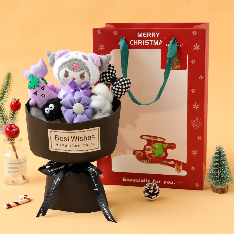 Bó hoa búp bê Bó Hoa Nhồi Bông Hình Chú Gấu Dễ Thương Dùng Trang Trí