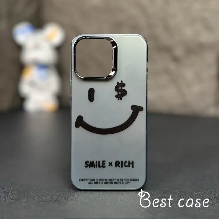 Ốp Điện Thoại Cứng In Hình Mặt Cười Cho iphone 15 14 13 12 11 pro max