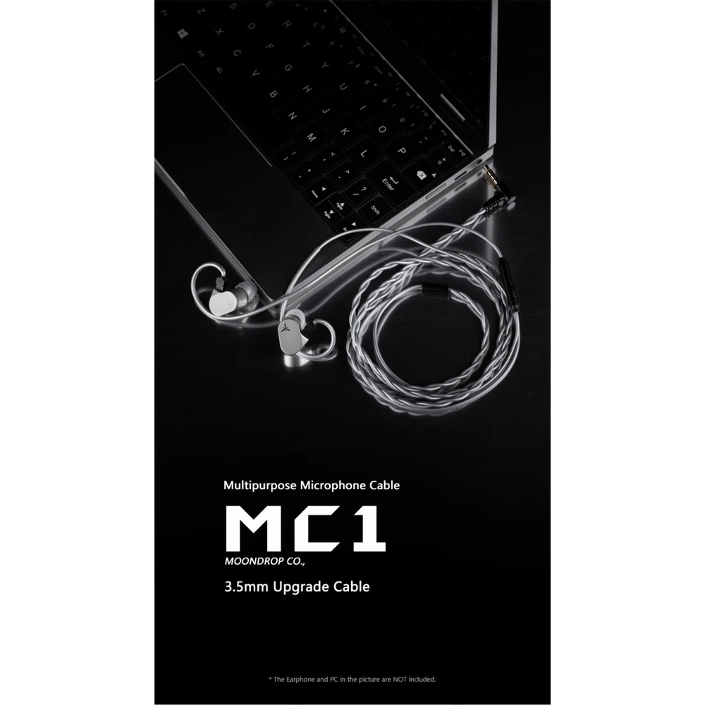 Moondrop MC1 Dây Cáp Nối Dài Tai Nghe mic 3.5mm Đa Năng 0.78mm-2pin Cho chu ii 2