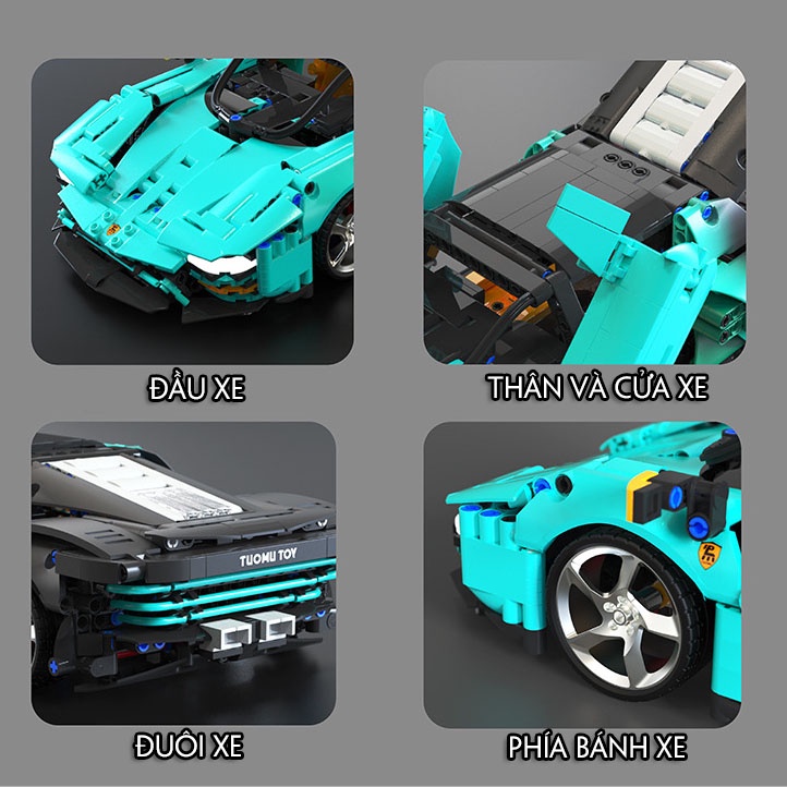 Đồ Chơi Lắp Ráp Mô Hình LEGO Điều Khiển Từ Xa RC Siêu Xe Ferrari