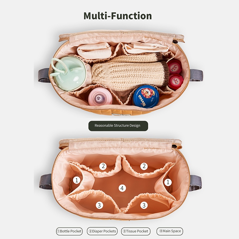 Túi Đựng Đồ Đa Năng Chống Thấm Nước Treo Xe Đẩy Em Bé