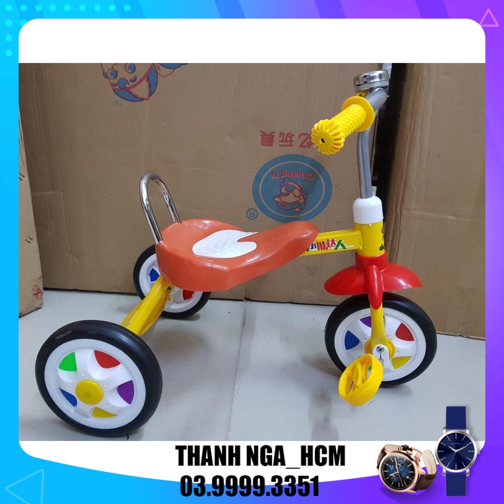 Xe đạp 3 bánh có đèn có nhạc đa năng gấp gọn yên da cho bé