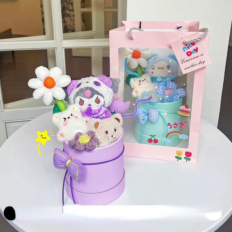Dễ Thương Bó Hoa sanrio Nhồi Bông Xinh Xắn Đáng Yêu