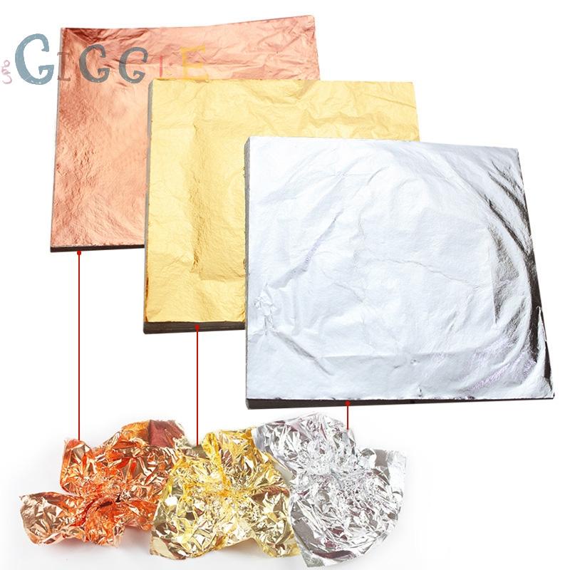 100 Sheets ceiling decor Silver Copper Leaf Gilding photo frame DIY Foil Paper