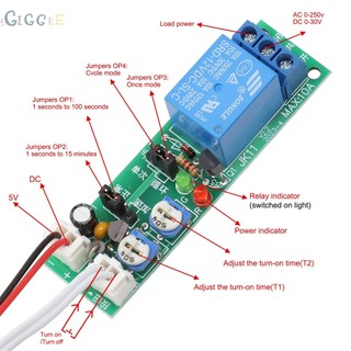 【GIGGLE】5V 12V 24V Infinite Cycle Delay Time Timer Relay Turn ON/OFF Switch Loop Module