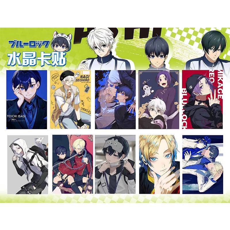 Bộ 10 Miếng Dán Bảo Vệ Chống Thấm Nước Màu Xanh Dương Cho Thẻ Tín Dụng bocchi the Rockoshi no ko hoshino A seishiro nagi Gothic hitori