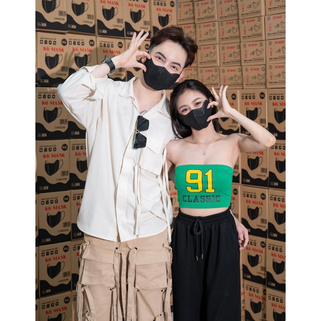 Khẩu Trang Thái Lan K6 Careion Kháng Khuẩn, Màu Pastel Hot Trend, Quai Êm, Khẩu Trang Che Gò Má