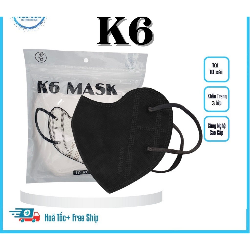 Khẩu Trang Thái Lan K6 Careion Kháng Khuẩn, Màu Pastel Hot Trend, Quai Êm, Khẩu Trang Che Gò Má