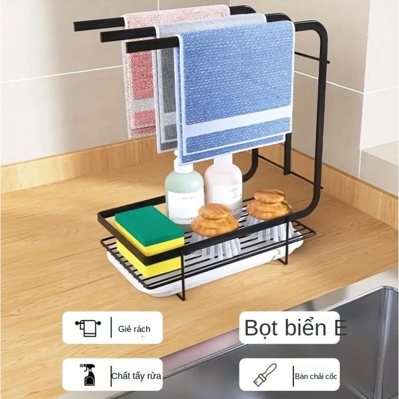 Giá Đỡ Xà Phòng Mút Rửa Chén Treo Tường Nhà Tắm Tiện Lợi