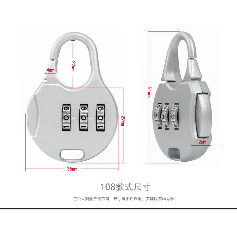 Hoạt Hình Túi Đựng Bút Chì Khóa Vali mini Bằng Hợp Kim Kẽm Chống Trộm