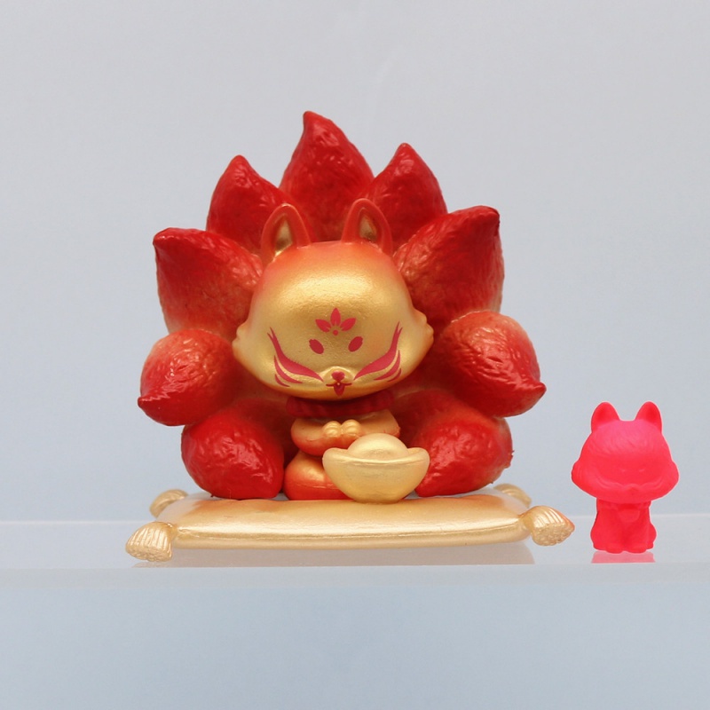 Tượng Cáo Chín Đuôi Làm Bằng Thủ Công Mỹ Nghệ Trang Trí Xe Hơi