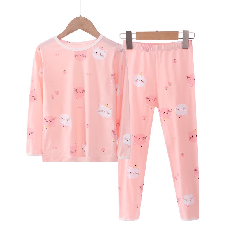 Mới Bộ Đồ Ngủ cotton Tay Dài Thoáng Khí Dành Cho Bé Gái