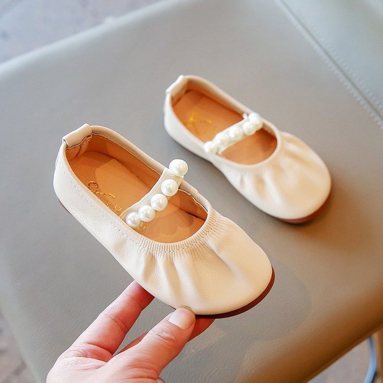 Giày búp bê cho may nhún điệu đà bé gái, Giày bệt quai chun đính đá dễ thương đế cao su chống trơn trượt tốt K99