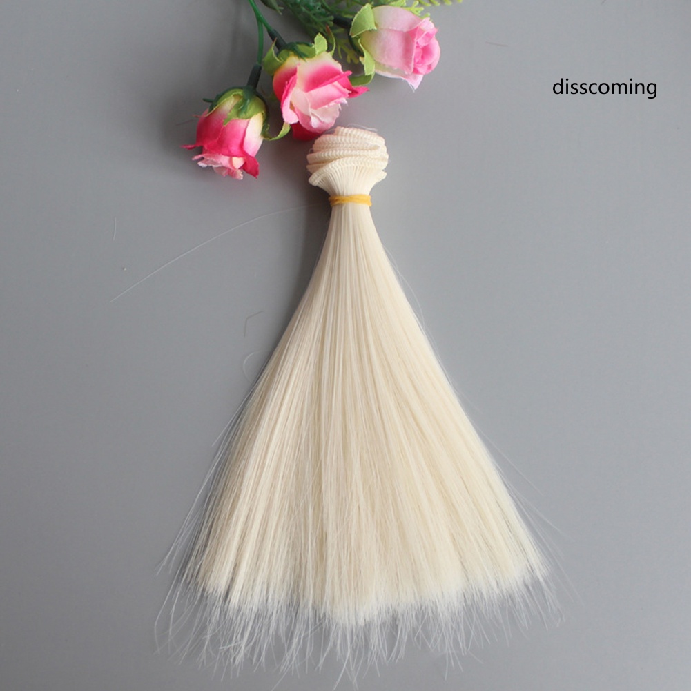 Tóc Giả Thẳng Dài 15cm Bằng Sợi Tổng Hợp Dành Cho Búp Bê bjd sd