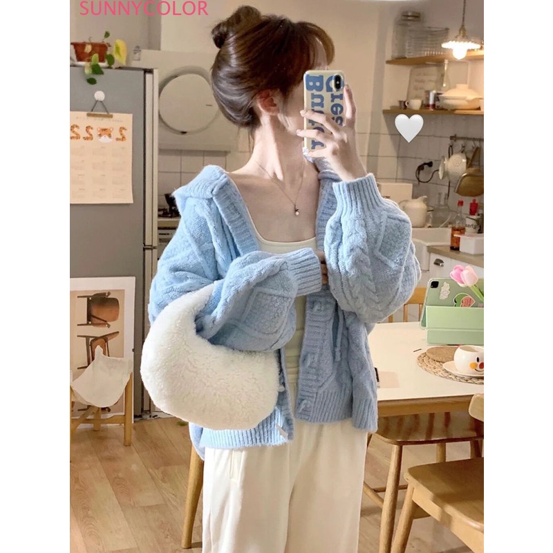 SUNNYCOLOR Áo Sơ Mi áo sơ mi nữ áo kiểu hàn quốc thông thường nhí nhảnh phong cách Fashion WXF23A0O8D 42Z231019