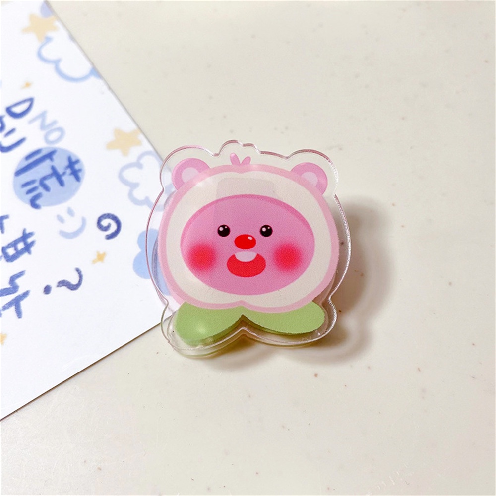 1 Kẹp Giấy Hai Mặt Acrylic Loppy Sổ Tay Kiểm Tra Giấy Ghi Chú Kẹp Văn Phòng Phẩm