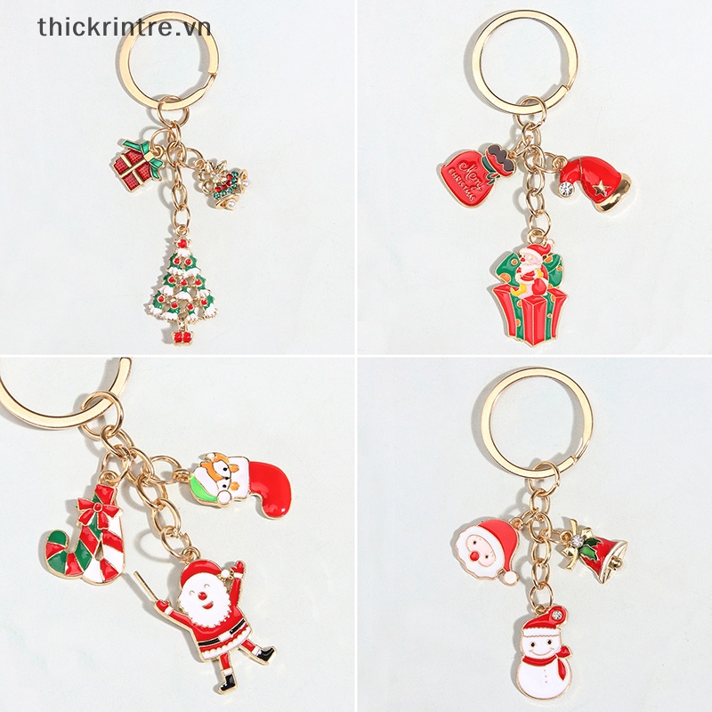 Th Móc Khóa Hình Ông Già Noel Hoạt Hình Dễ Thương Trang Trí Túi Xách / Xe Hơi Làm Quà Tặng Giáng Sinh diy vn