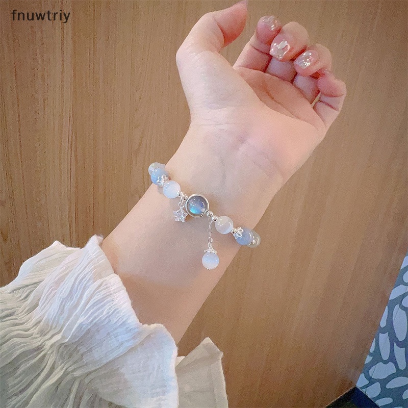 Vòng Tay Chuỗi Hạt Đá opal Nhân Tạo Co Giãn Thời Trang Cho Nữ vn