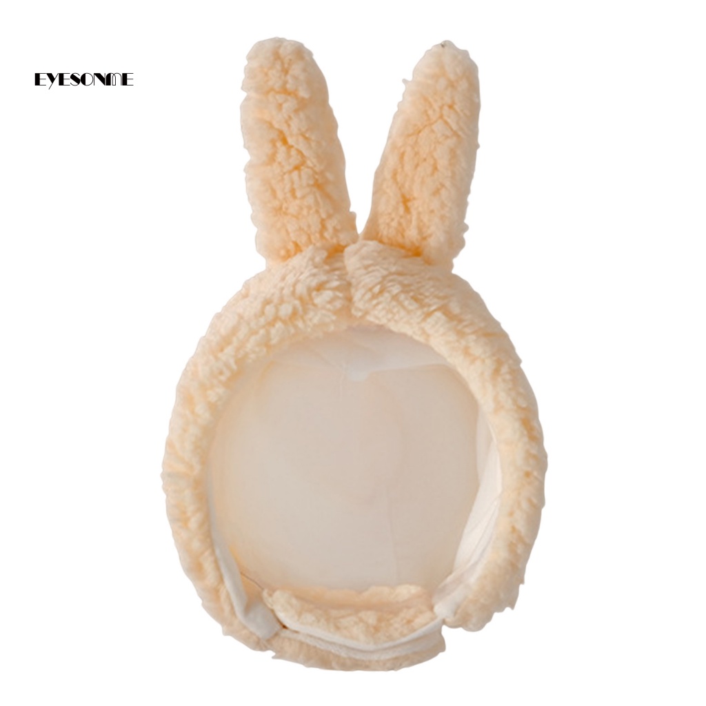 Nón beanie Màu Trơn Trang Trí Tai Thỏ Bông Hoạt Hình Bảo Vệ Tai Cho Bé Vào Mùa Đông
